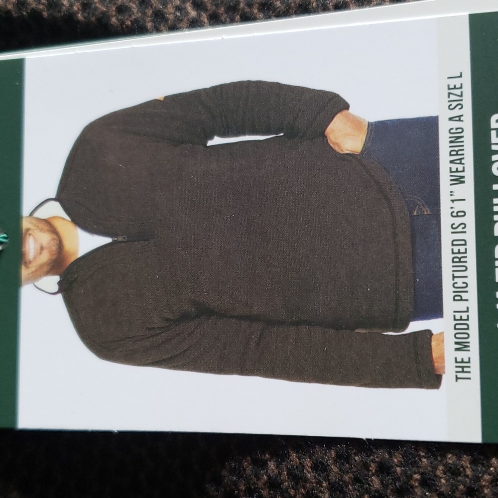 Orvis Mens Brown 1/4 Zip Pullover sweater